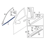For Mazda CX-3 2016-2022 D10E50650 Front Left Door Belt Molding. Fixed Price $46.56.