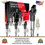Ignition Coil & Spark Plug Kit For Audi A3 Quattro 3.2L 2004-2006 2008-2009. Fixed Price $76.99.