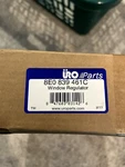 Window Regulator Rear Left Uro Parts 8E0839461C. Fixed Price $40.00.
