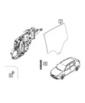 Genuine Mopar Rear Door Glass Right 68607042AA. Fixed Price $337.56.