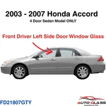 Fits 2003-2007 Honda Accord 4 Door Sedan Driver Left Front Window Glass. Fixed Price $82.00.