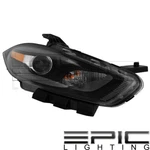 Right Passenger Side Black Trim Halogen Head Lamp For 2013-2015 Dodge Dart. Fixed Price $138.28.