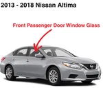 Fits 2013-2018 Nissan Altima Sedan Passenger Side Right Front Door Window Glass. Fixed Price $91.00.