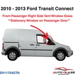 Fits 2010-2013 Ford Transit Connect Van Passenger Right Front Vent Window Glass. Fixed Price $85.00.