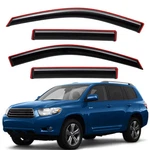 In-channel Acrylic Window Visor Rain Guard For 2008-2013 Toyota Highlander. Fixed Price $42.99.