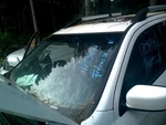 Windshield Glass Without Compass Mirror Fits 03-06 Outlander 148339. Fixed Price $125.00.