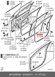 Genuine Oe Runchan Front Door Window Glass Rear Left Hand For Mitsubishi 5705-A619. Fixed Price $8.57.