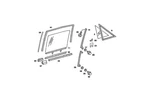 Genuine Mercedes-benz Window Guide Rail 123-735-01-25. Fixed Price $63.00.