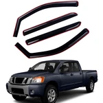 In-channel Window Vent Visor Deflector For 2004-2015 Nissan Titan Crew Cab. Fixed Price $46.94.