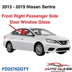Fits 2013-2019 For Nissan Sentra Sedan Passenger Right Front Door Window Glass. Fixed Price $80.00.