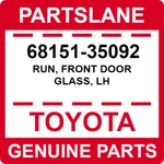 Toyota Fj Cruiser 2007-2014 GSJ10 Oem Front Left Lh Door Glass Run 68151-35092. Fixed Price $45.64.