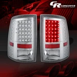 Pair Chrome Clear Lens Led Tail Lights Lh+rh For 2009-2017 Ram 1500 2500 3500. Fixed Price $107.00.
