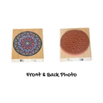 Vintage Rubber Stampede Stained Glass Round Window A1247H. Fixed Price $8.99.