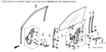 Oem Honda Right Front Door Channel Run 98-02 Accord Part #72235-S84-A01. Fixed Price $89.95.