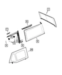 Genuine Mopar Door Glass Frame Right 68251570AH. Fixed Price $213.00.