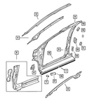 Genuine Mopar Windshield Frame Left Inner 4860565AC. Fixed Price $7.35.