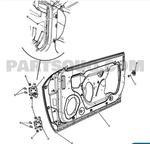Ford F150 Front Door Left Glass Retainer 9L3Z-1825805-A. Fixed Price $100.00.