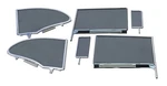 1955 - 1957 Chevrolet 2DR Hardtop Glass Vent Door Quarter In Frames Pontiac Grey. Fixed Price $899.00.