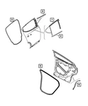 Genuine Mopar Rear Door Flush Glass Weatherstrip Left 68668904AA. Fixed Price $358.34.