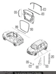 16-23 Fiat 500X Left Front Door Glass Weatherstrip Factory Mopar New Oem. Fixed Price $284.89.