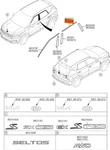 Genuine Brand New Rear Door Frame Upper Lh Black Tape Kia Seltos 2021-2024. Fixed Price $36.72.