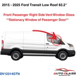 Fits 15-25 Ford Transit 83.2" Low-roof Passenger Right Front Vent Window Glass. Fixed Price $63.99.