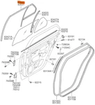 Genuine New Rear Door Window Glass Rh Run Assy Suits Kia Rondo 2006-2011. Fixed Price $77.94.