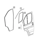 Genuine Mopar Front Door Glass Run Weatherstrip Right 68134039AA. Fixed Price $212.00.
