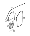 Genuine Mopar Front Door Glass Weatherstrip Right 68453758AA. Fixed Price $193.55.