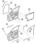 Genuine Mopar Glass Run Seal Right 5103392AA. Fixed Price $31.95.