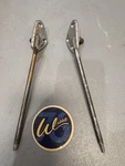Vw MK1 Rabbit Jetta Pick Up Pair Chromed Sun Visor Rod Oem. Fixed Price $50.00.