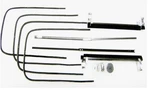 5W Coupe Fordor Sedan Delivery Sm Door Flat Brkt Window Channel Kit 1941-42. Fixed Price $210.00.