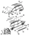 Genuine Mopar Front Door Header Tape Right 5109890AD. Fixed Price $162.93.