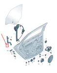 Audi A3 Sportback Rear Left Window Regulator Guide 8V5839067A. Fixed Price $30.03.