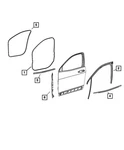 Genuine Mopar Door Glass Weatherstrip Right 68442228AA. Fixed Price $226.63.