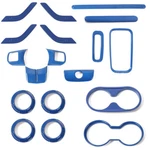 18PCS Blue Interior Decoration Trim Cover For Jeep Wrangler Jk 4 Doors 11-17 Abs. Fixed Price $44.99.