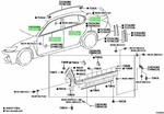 Oem Genuine Toyota Lexus Door Outside & Belt Moulding Rh Lh Full Set 8PCS. Fixed Price $947.29.