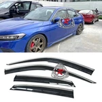 Fits 22-26 Honda Civic Mu-gen Style Window Rain Visors (stainless Steel Trim). Fixed Price $55.64.