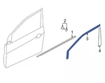 Oem New 14-18 Kia Forte Left Upper Black Out Tape Front Door 86362A7000 FC-40. Fixed Price $29.99.