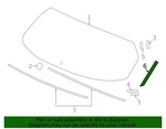 ( ) Genuine Honda 73214-T7W-A01 Rubber C, Right Outer Windshield 16-22 Hr-v. Fixed Price $19.14.