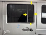 07-18 Jeep Wrangler Driver Left Rear Side Door Vent Window Glass Only. Fixed Price $110.00.