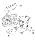 Genuine Mopar Front Door Window Regulator Left 4894529AA. Fixed Price $117.65.