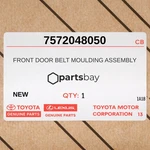 Genuine 2008-2011 Toyota Highlander Front Door Belt Moulding Assy 7572048050. Fixed Price $34.00.