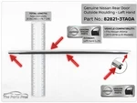 Genuine Nissan Altima Rear Left Driver Door Outside Moulding Chrome 82821-3. Fixed Price $125.00.