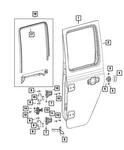 Genuine Mopar Rear Door Glass Channel Left 68281025AA. Fixed Price $51.57.