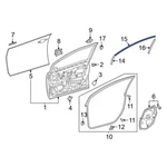 New Oem 19-22 Toyota Prius Front Right Upper Black Out Tape 75985-47050. Fixed Price $27.95.