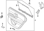 Genuine Nissan Sunshade Hook 79936-6TA0A. Fixed Price $11.99.