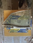 1955 1956 Oldsmobile Passenger Vent Window Assembly Rh Chrome Wing Glass. Fixed Price $200.00.