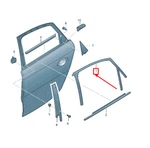 New Audi A4 Allroad B8 Rear Right Door Window Guide 8K9839440G Original. Fixed Price $184.66.