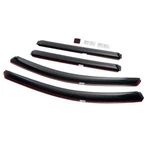 Front And Rear In-channel Side Door Window Weather Deflectors Smoke Black. Fixed Price $80.10.